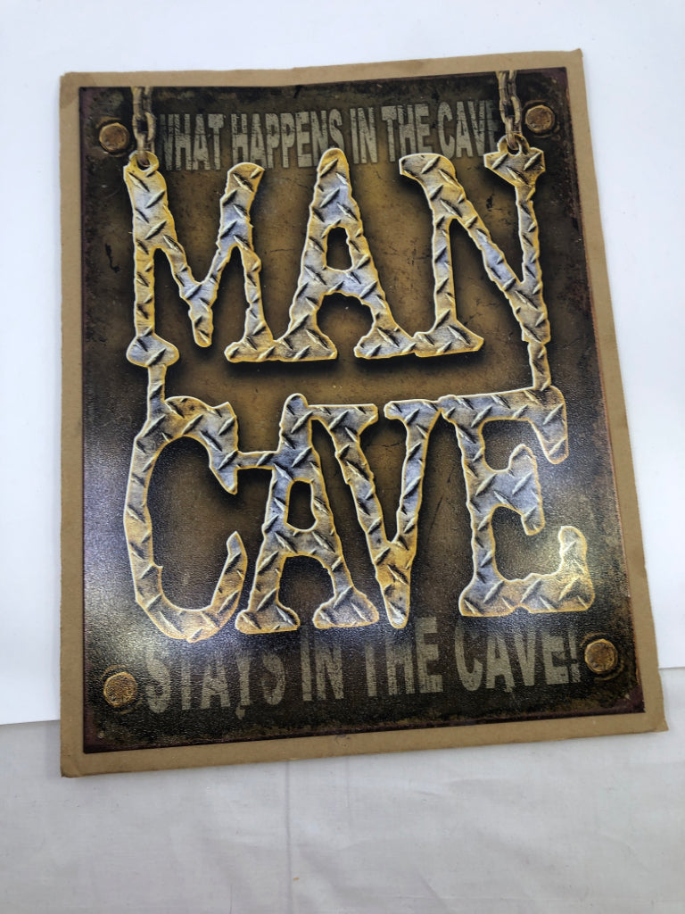 MAN CAVE METAL SIGN.