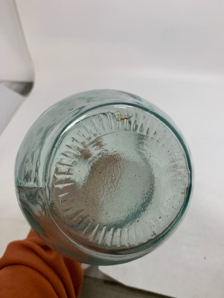 TINTED RECYCLED GLASS VASE.