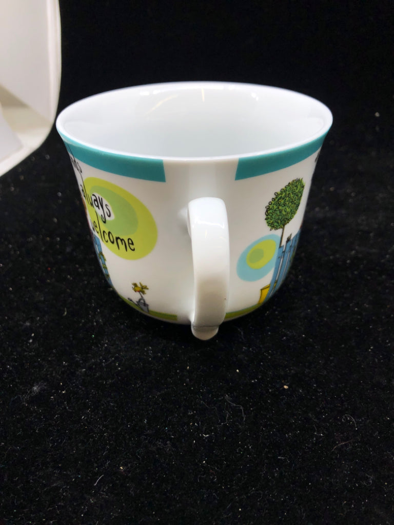 SUNSHINE, FRIENDS TEAL ACCENT MUG.