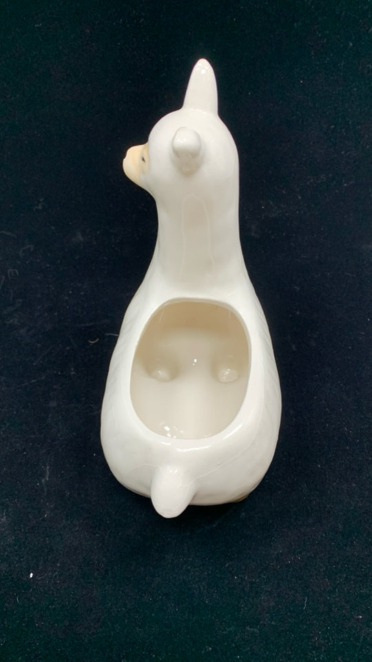 CERAMIC LLAMA PLANTER.
