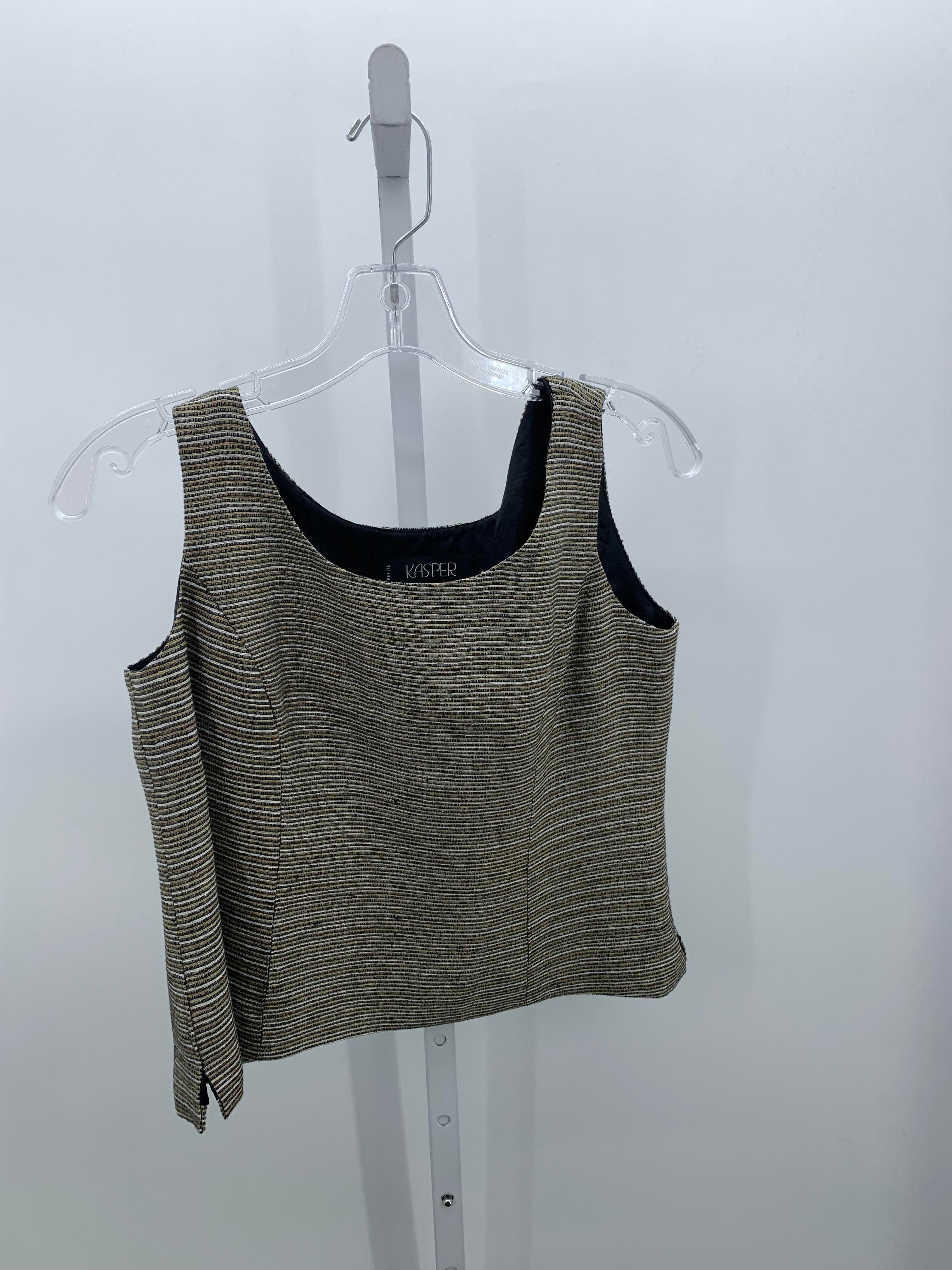 Kasper Size 6 Petite Petite Sleeveless Shirt