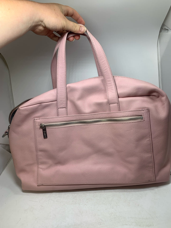 Away The Everyday Bag Pink Leather Duffle Bag *Missing Long Strap