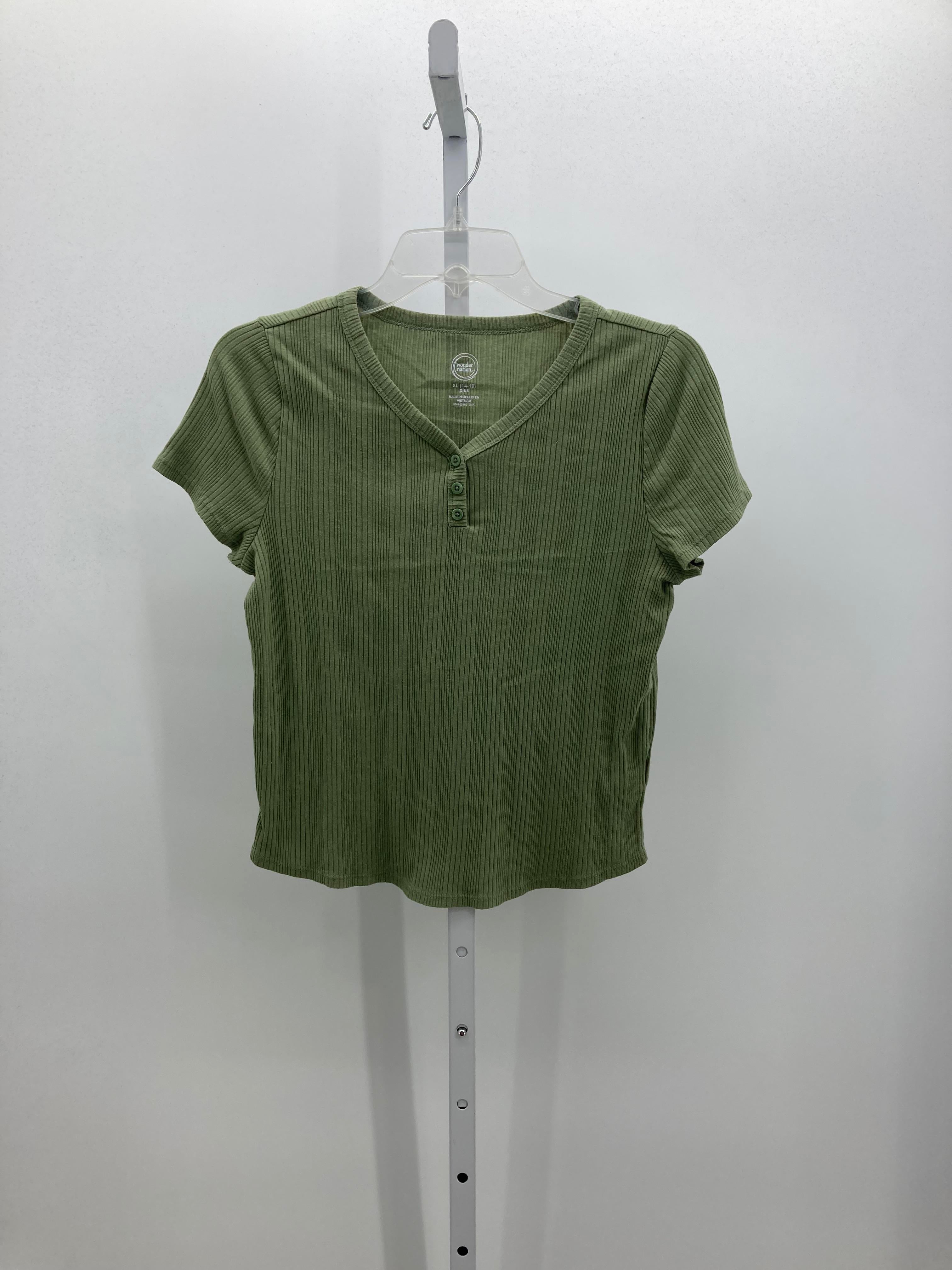 Wonder Nation Size 14.5-16.5 Girls Short Sleeve Shirt