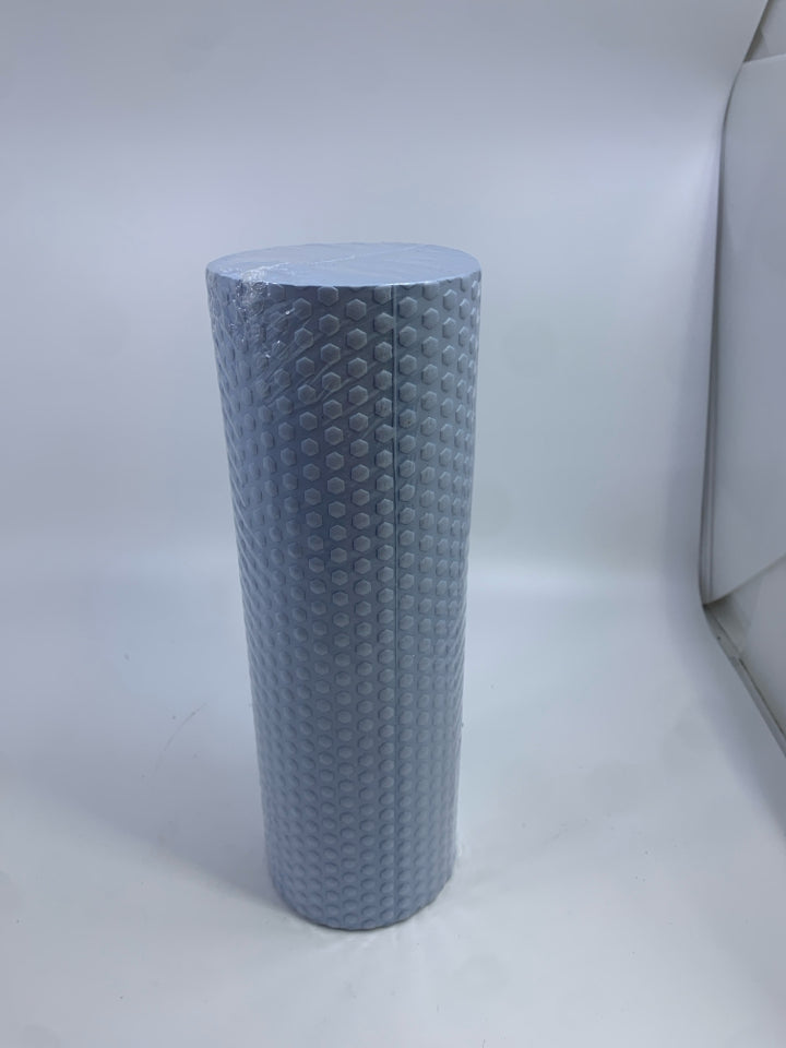 NIP LIGHT BLUE YOGA FOAM ROLLER.