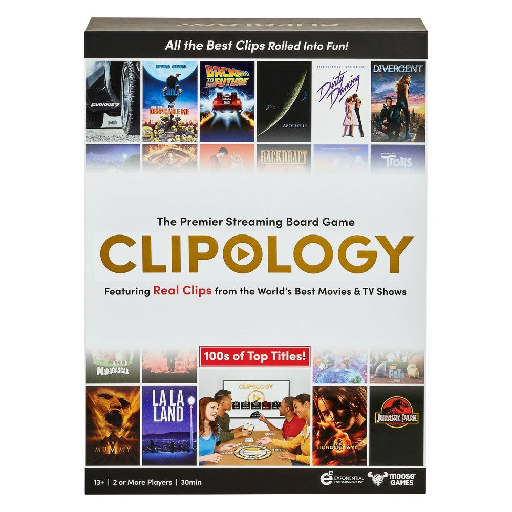 Clipology the Premier Streaming Board Game Family Games Moose Games Ages 13+