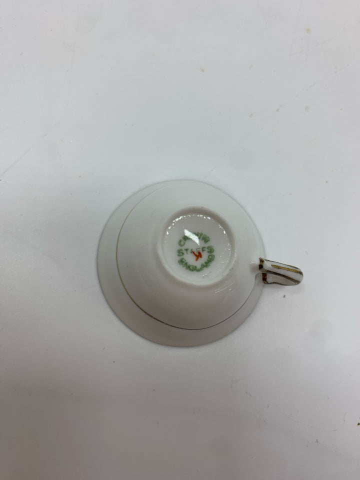 CROWN STAFF MINI TEACUP & SAUCER.