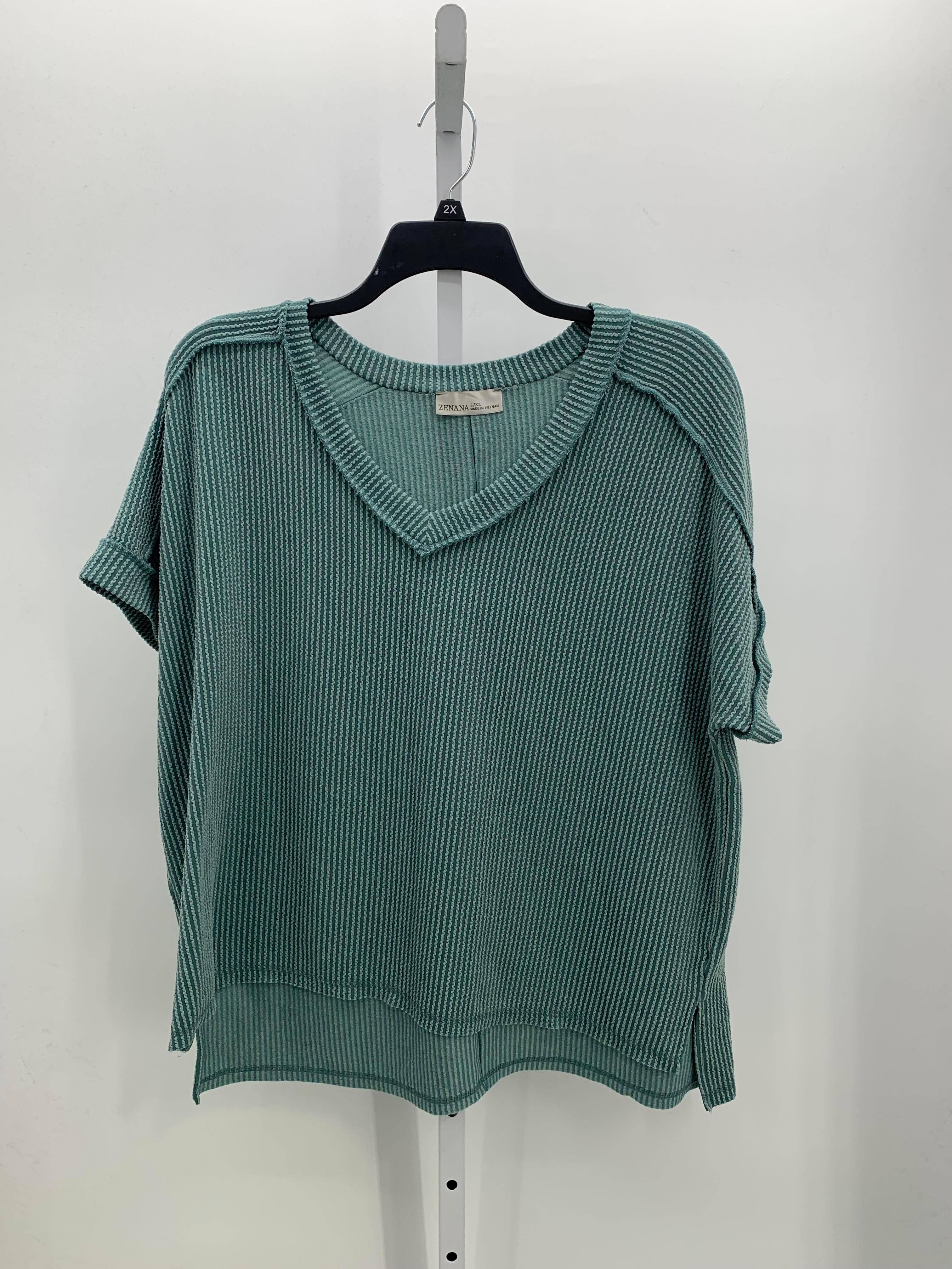 Zenana Size Large Misses Short Sleeve Shirt