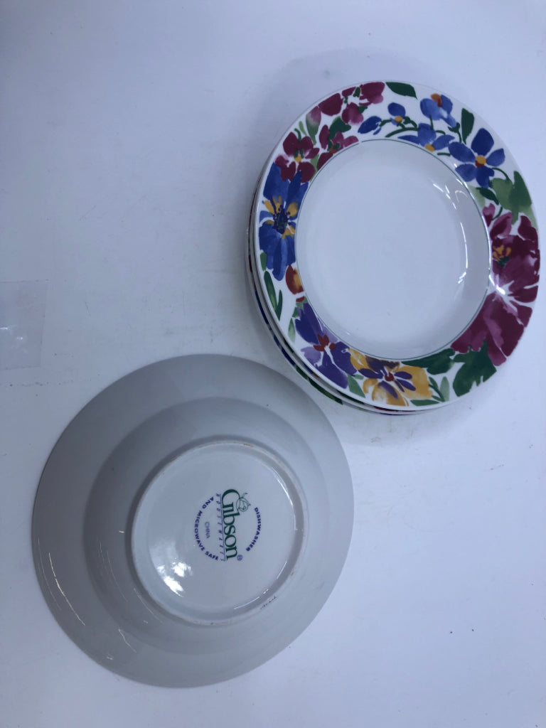 20 PC WHITE & FLORAL DISH SET.