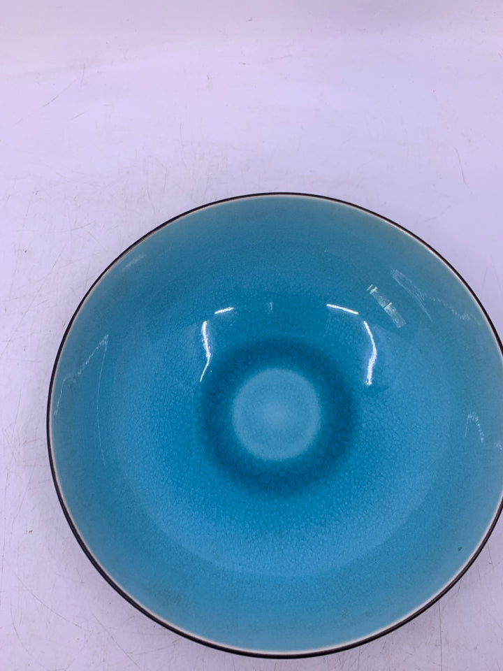 AQUA/ BLACK BOWL.