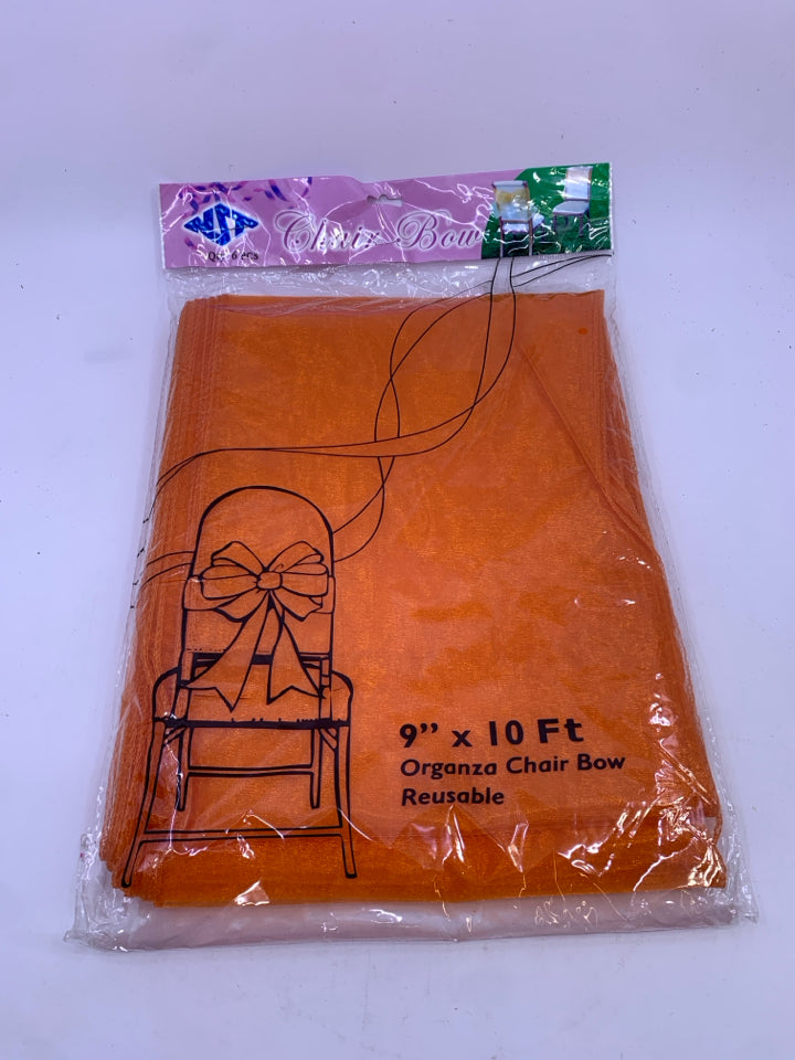 NIP ORANGE CHAIR BOW.