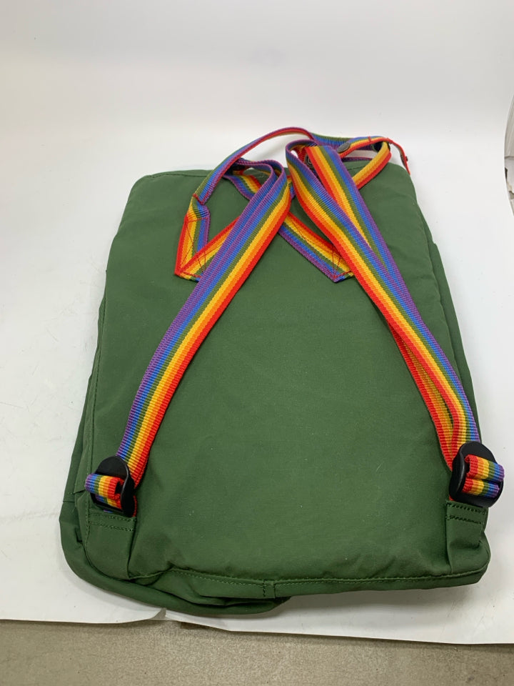 Fjallraven Kanken Rainbow Strap Mini Backpack- With Tags