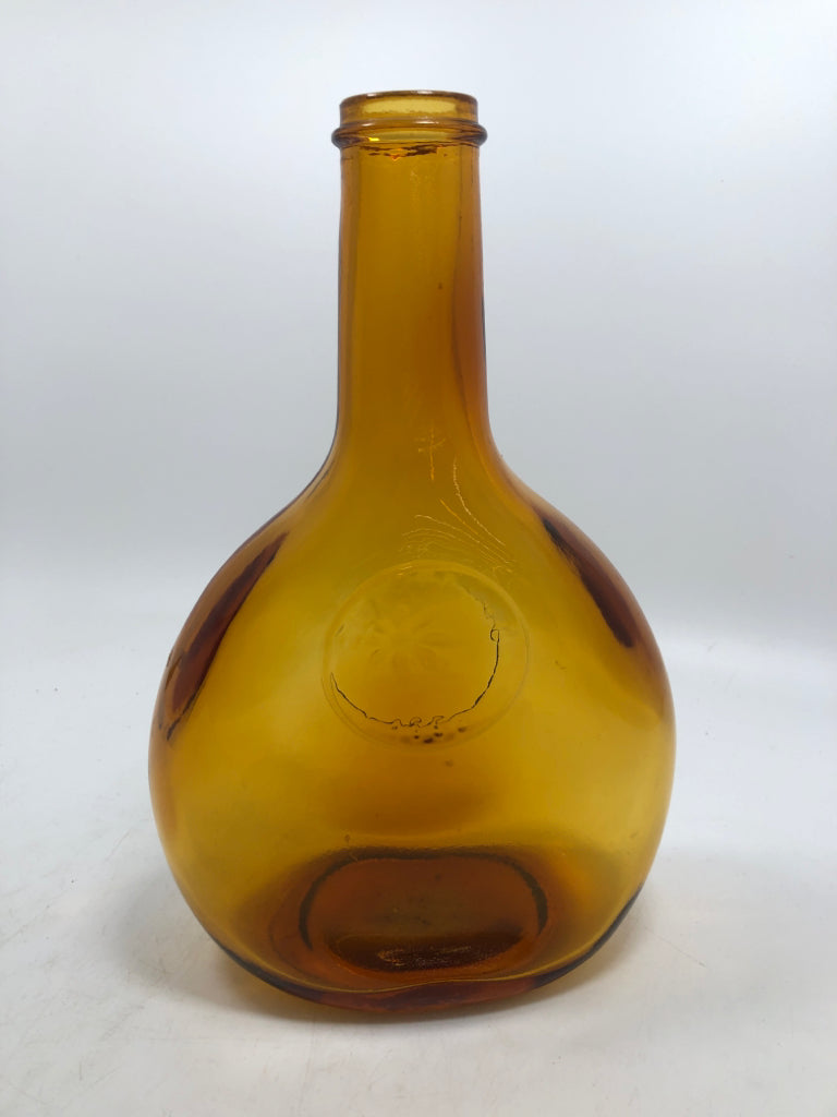 VTG AMBER GLASS EMPTY BOTTLE - 1850.