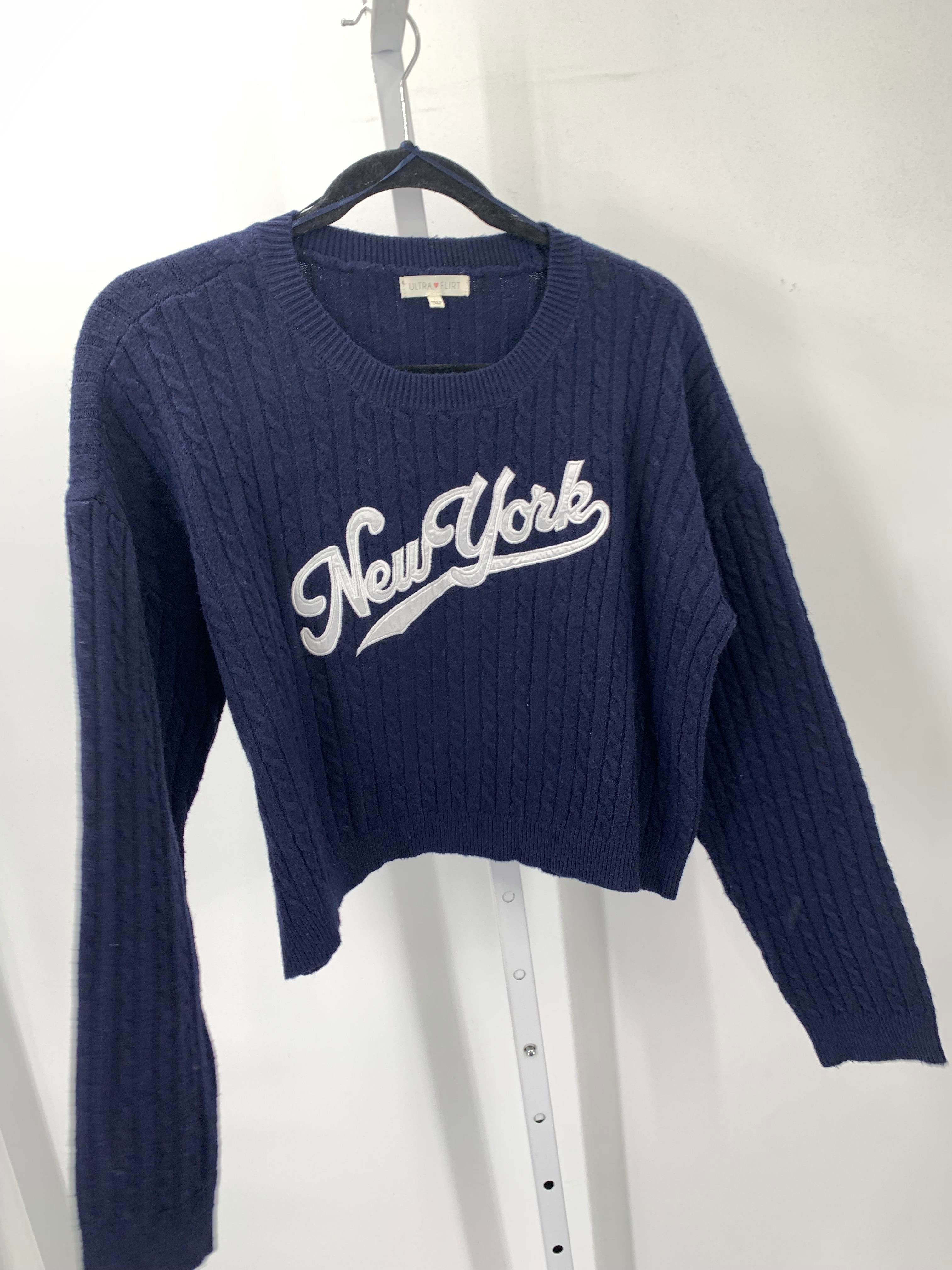 Ultra Flirt Size Large Juniors Long Sleeve Sweater