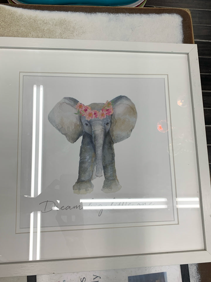 "Dream Big Little One" Elephant Room Wall Hanging