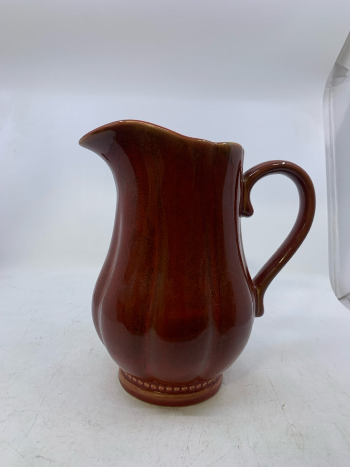 BEADED FOOTED BOTTOM DISTRESSED LOOK PITCHER.