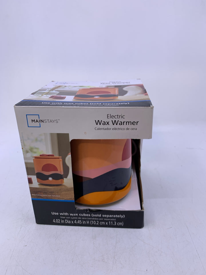 ORANGE PATTERN ELECTRIC WAX WARMER- IN BOX