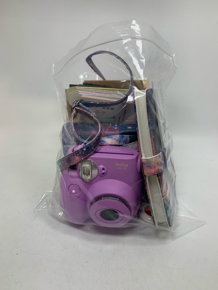 FUJiFilm Instax Mini 7S Instant Camera w/ Galaxy Pattern Carry Bag & Accessories