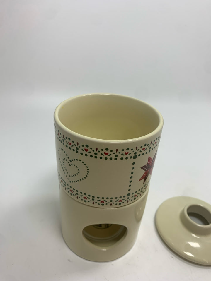 3PC CERAMIC POTPOURRI SIMMERING POT.
