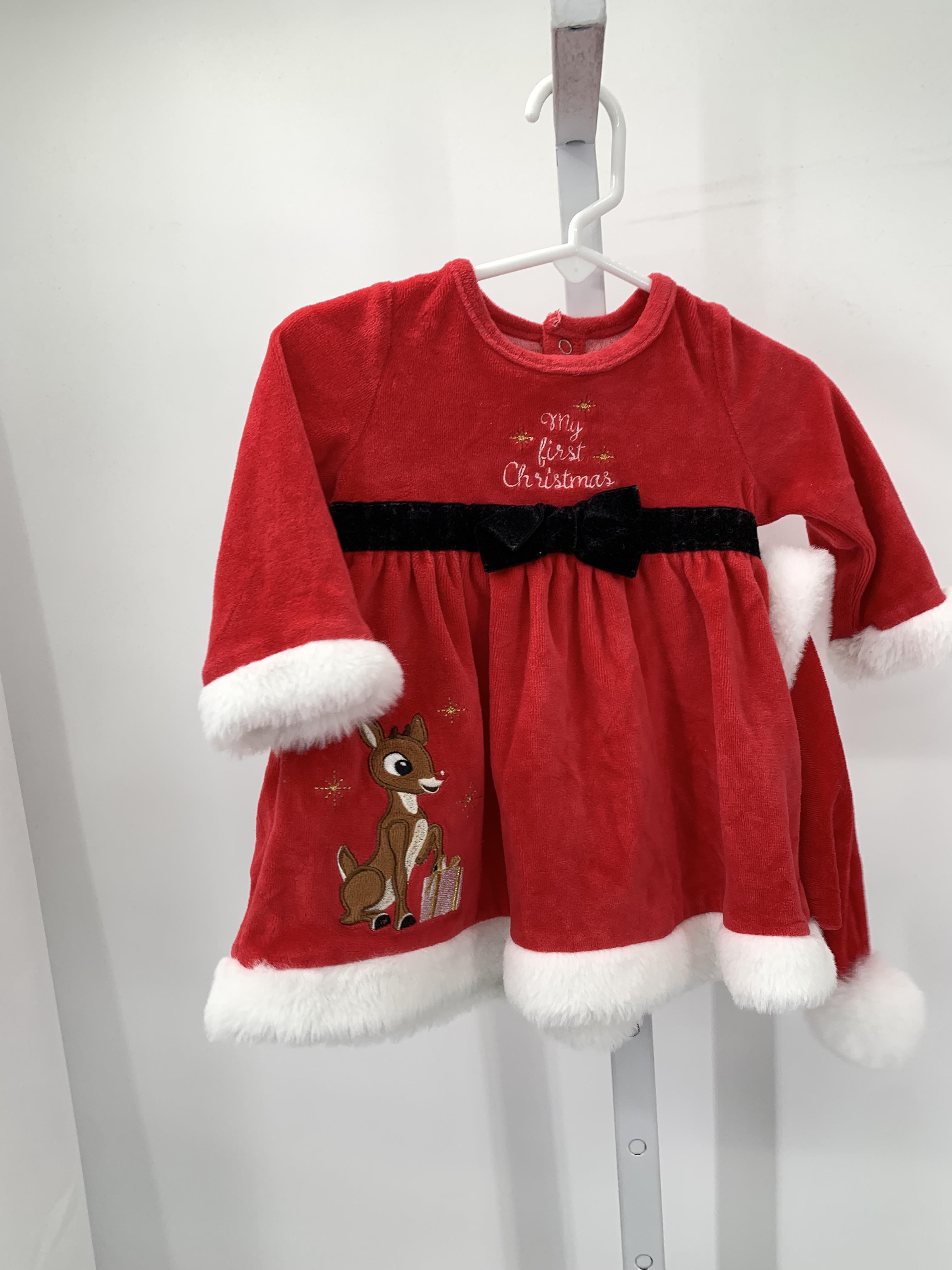 LONG SLV DRESS MY FIRST XMAS.
