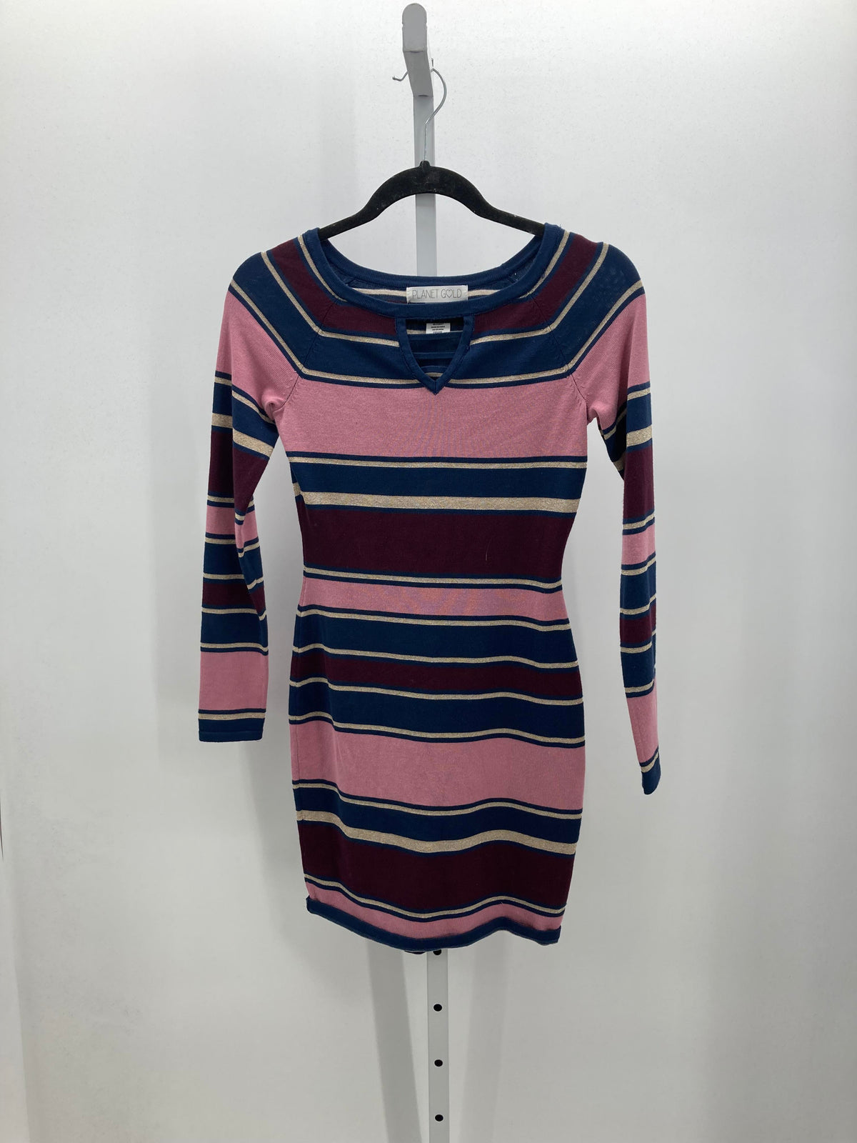 Planet Gold Size Small Juniors Long Sleeve Dress