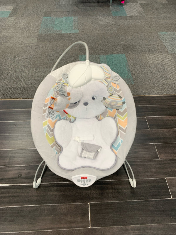 Fisher-Price Sweet Snugapuppy Deluxe Bouncer, portable bouncing baby seat with o