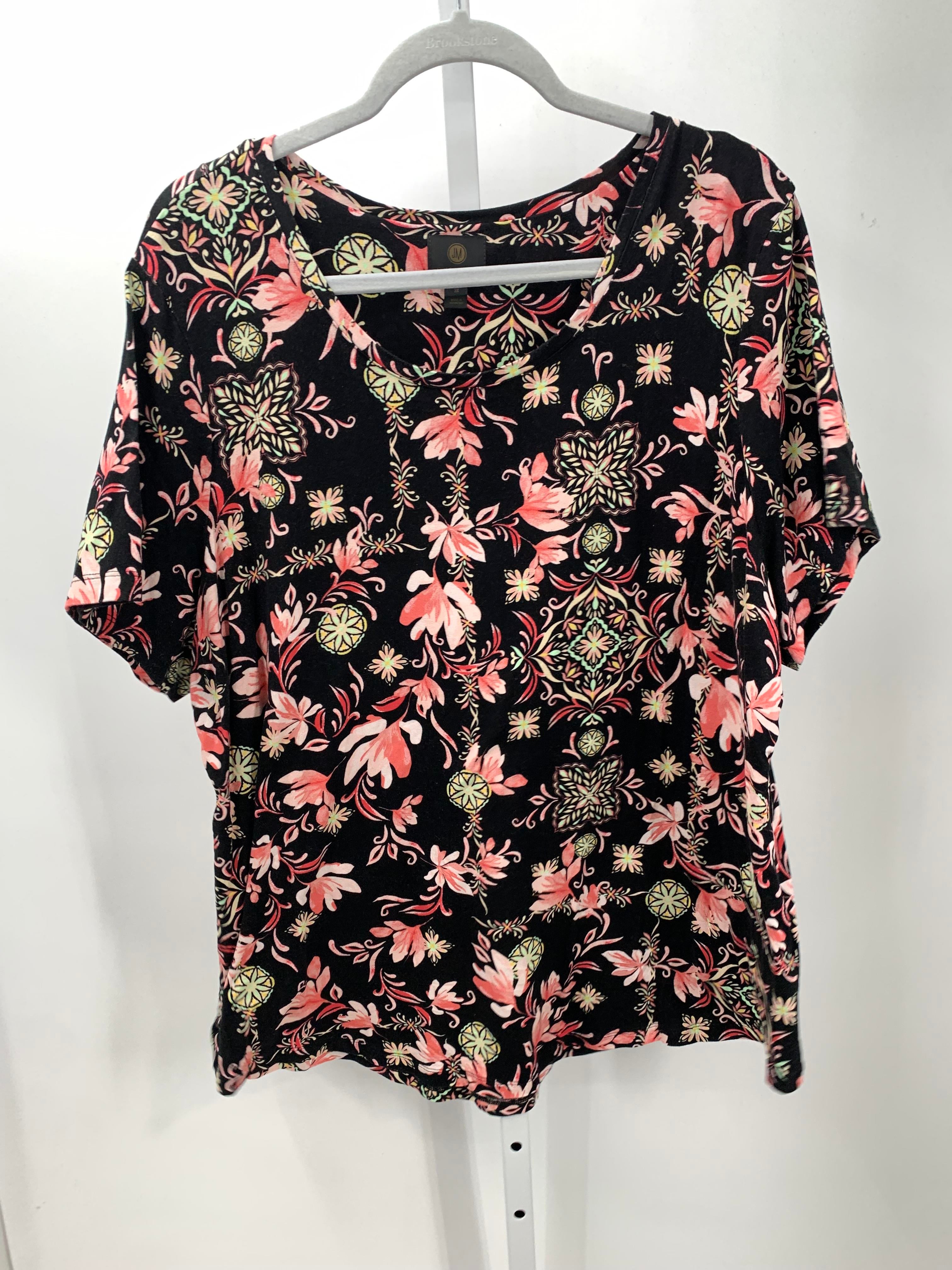 JM Collection Size 3X Womens Short Sleeve Shirt