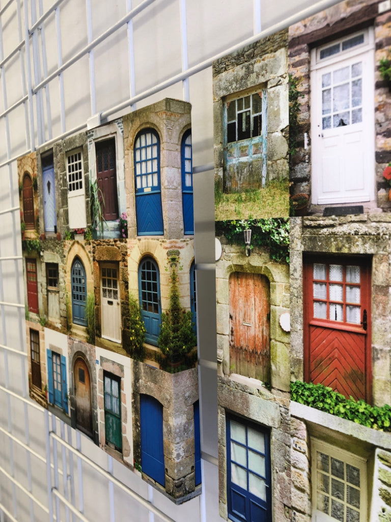 2- CANVAS MULTI COLORED DOOR PRINTS.