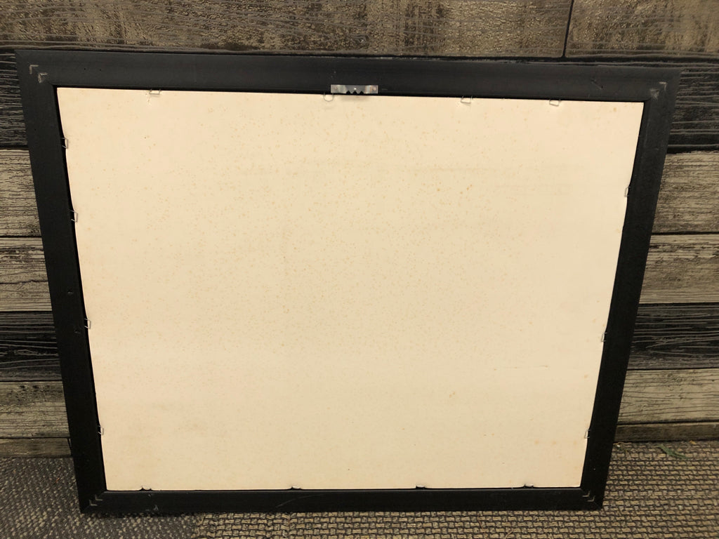 VTG FLORAL AND LAKE WALL ART- SIGNED.