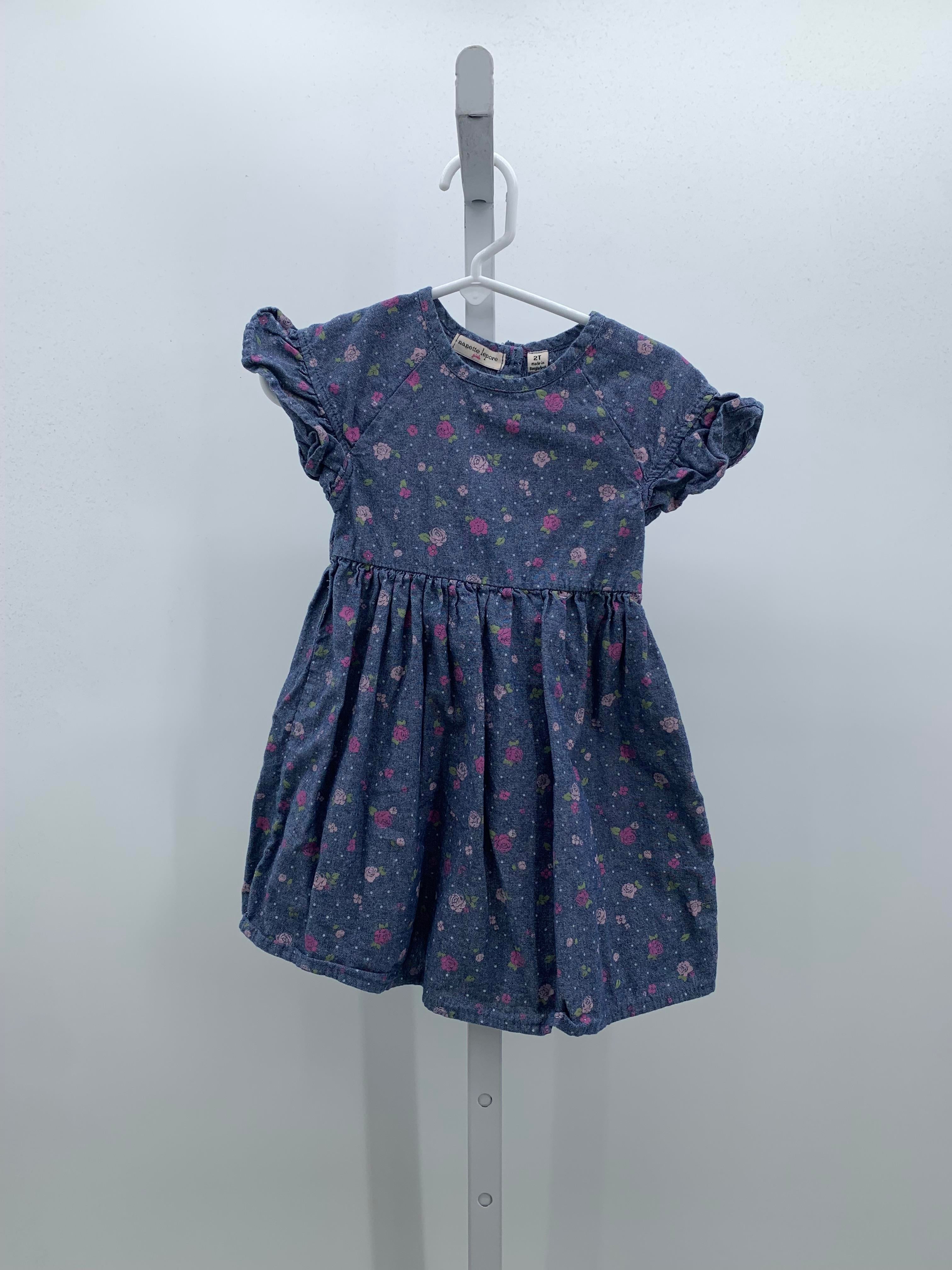 Nannette Size 2T Girls Short Sleeve Dress