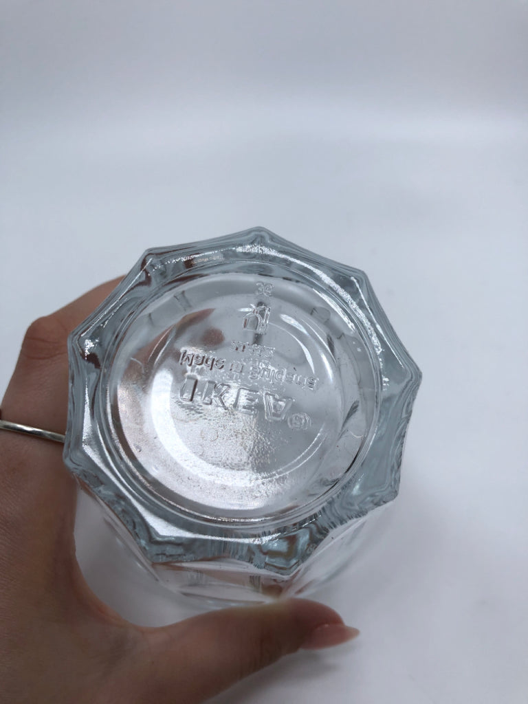 4 IKEA CLEAR GLASS TUMBLER.
