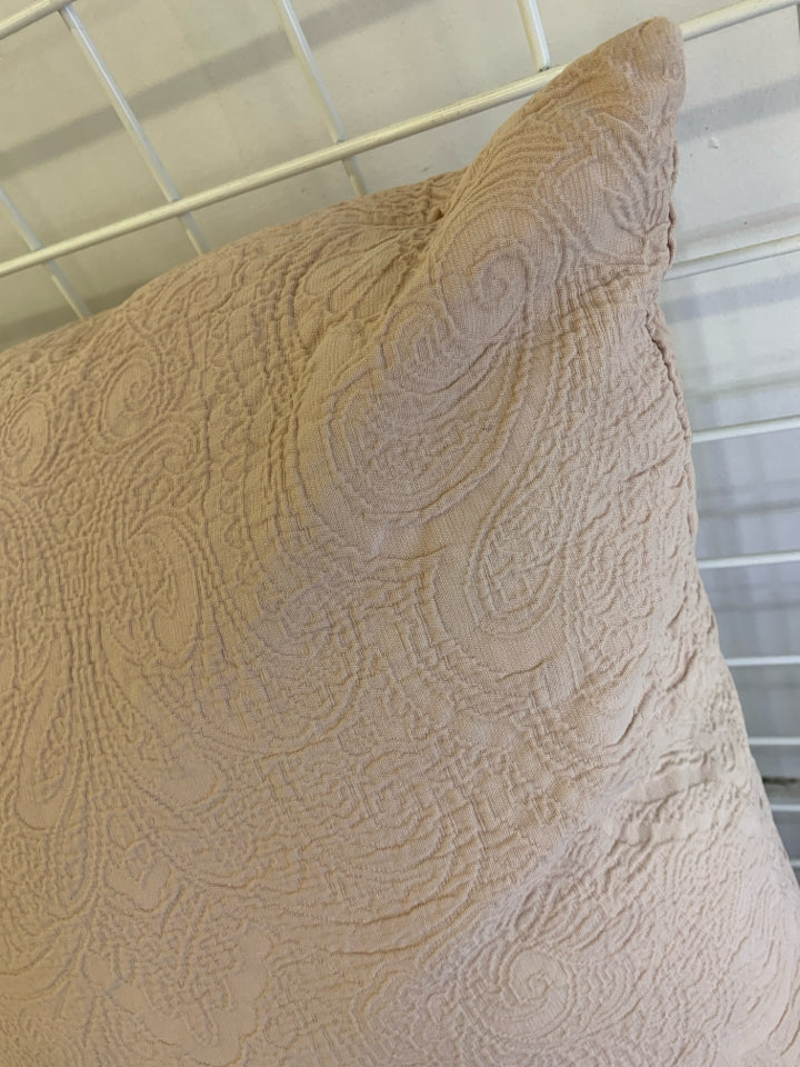 LARGE PINK PAISLEY PILLOW.