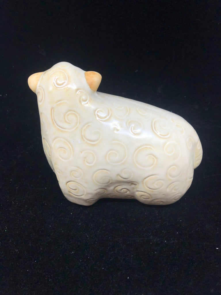 TAN SHEEP CERAMIC SHEEP.