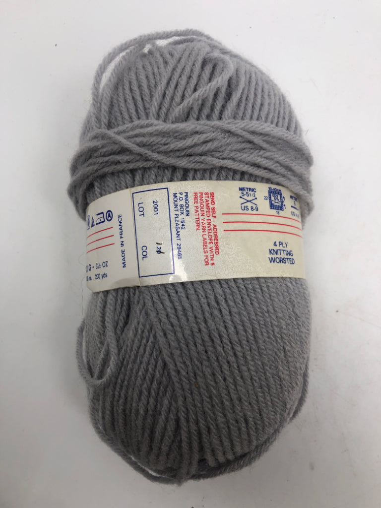 GREY PINGUIN YARN.