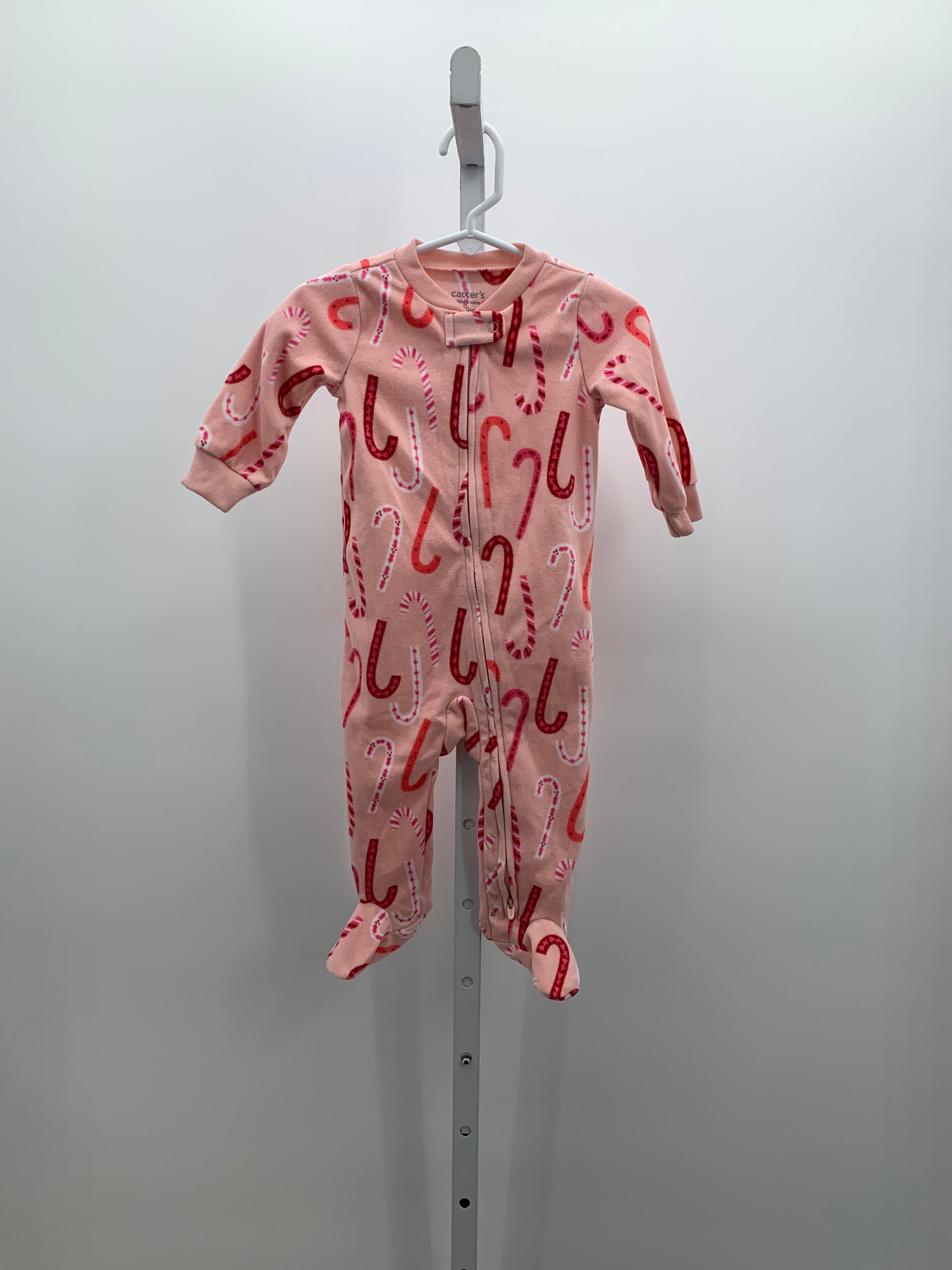 FLEECE ROMPER CANDY CANES