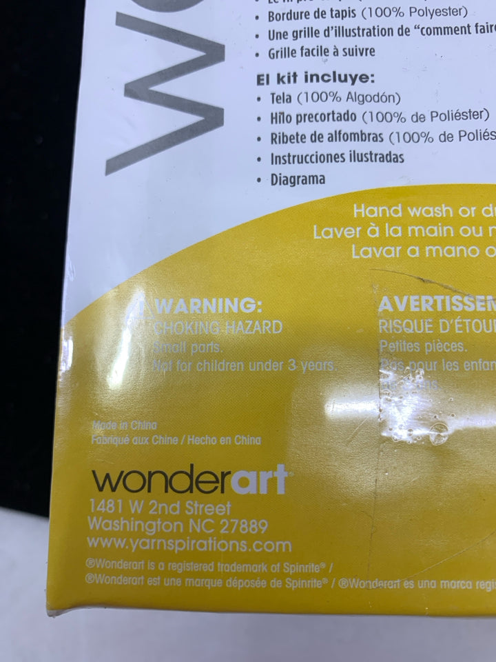 NIP WONDERART FLAG LATCH HOOK KIT.