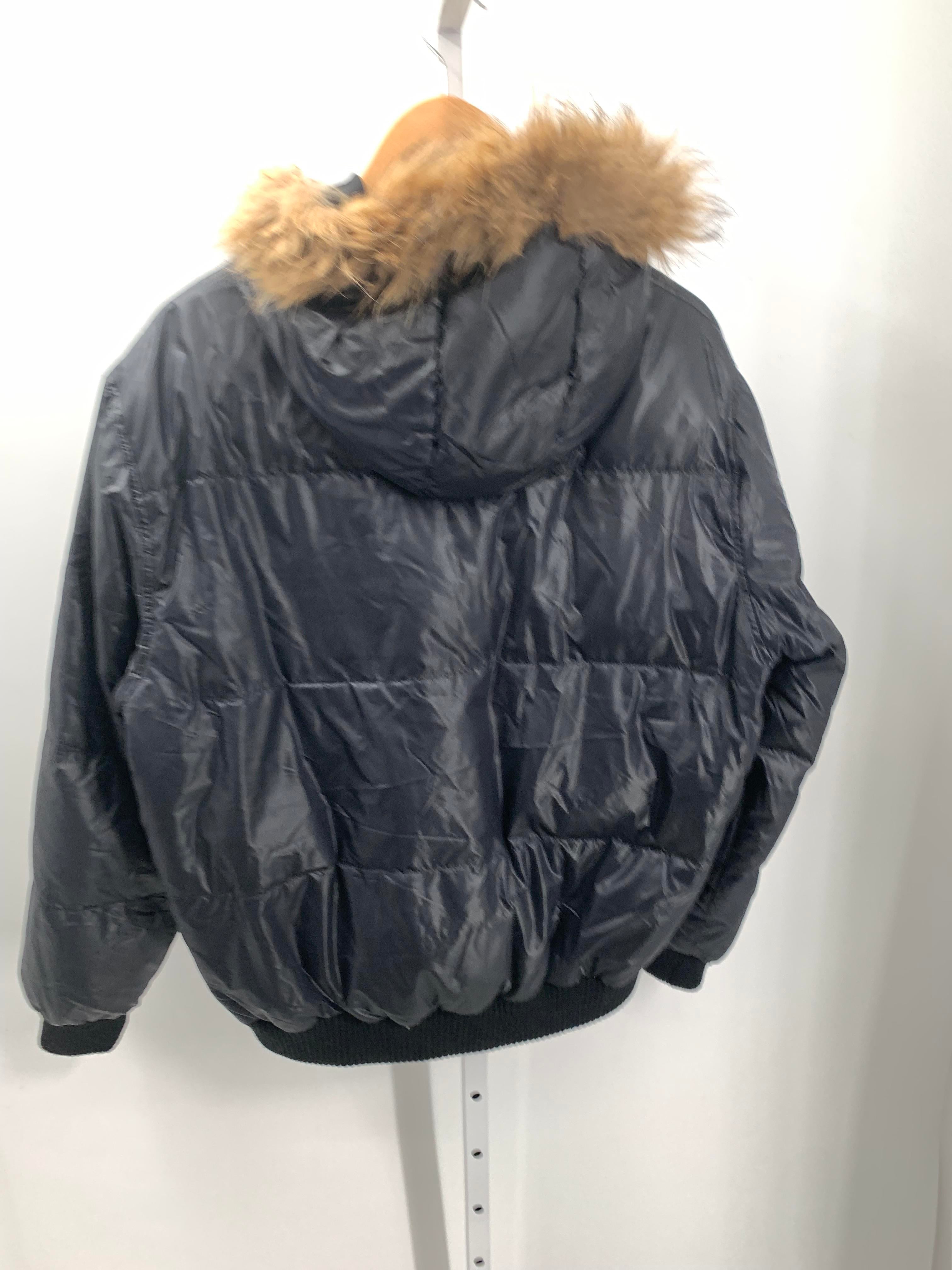 Black Rivet Size Large Misses Winter Coat