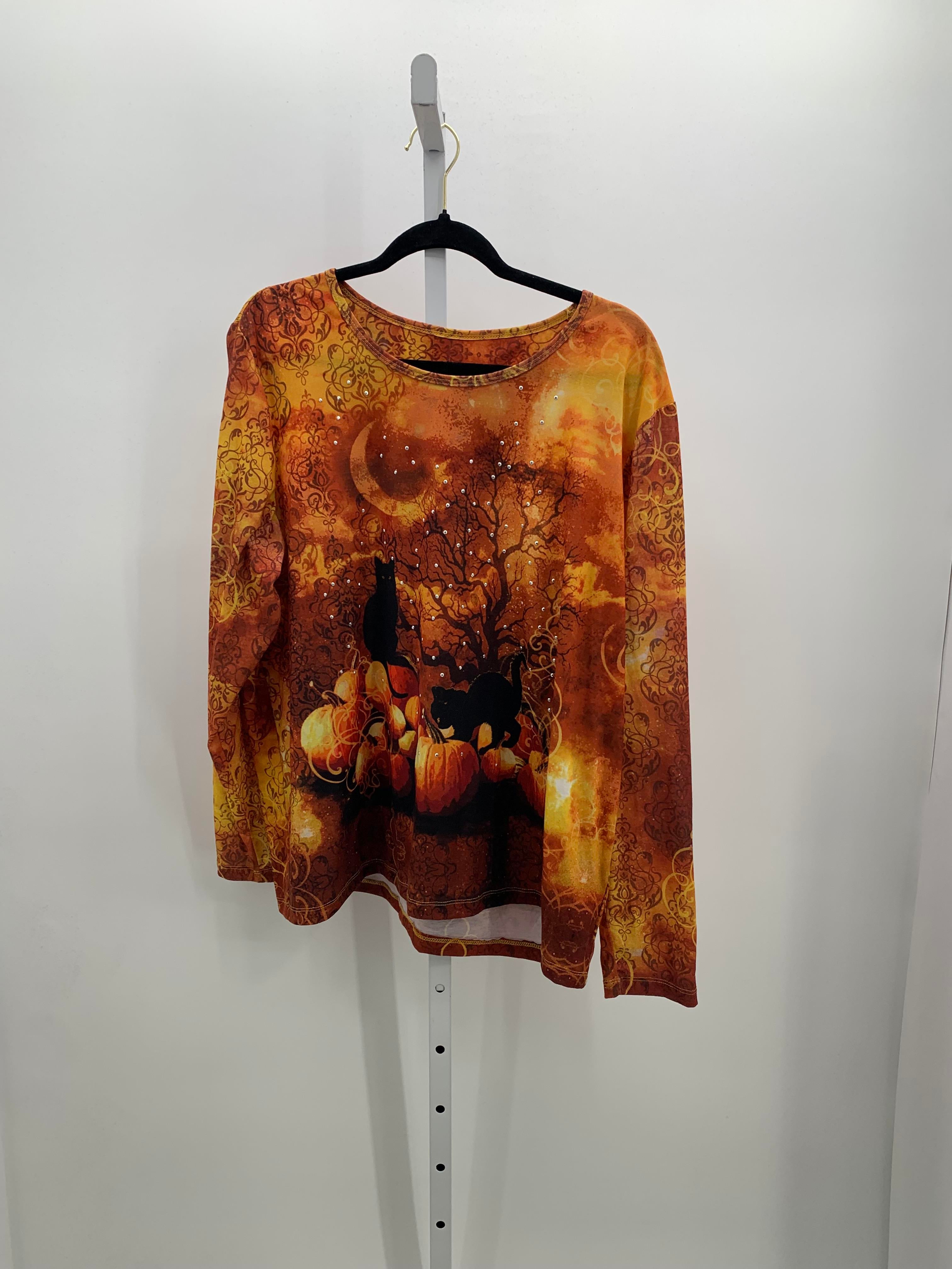 LONG SLV SHIRT CATS AND PUMPKINS