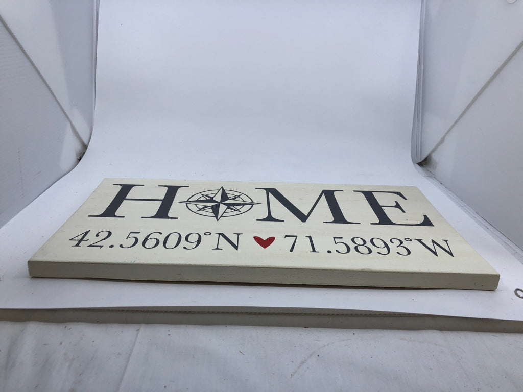 HOME SIGN W/ COORDINATES (AYER, MA).