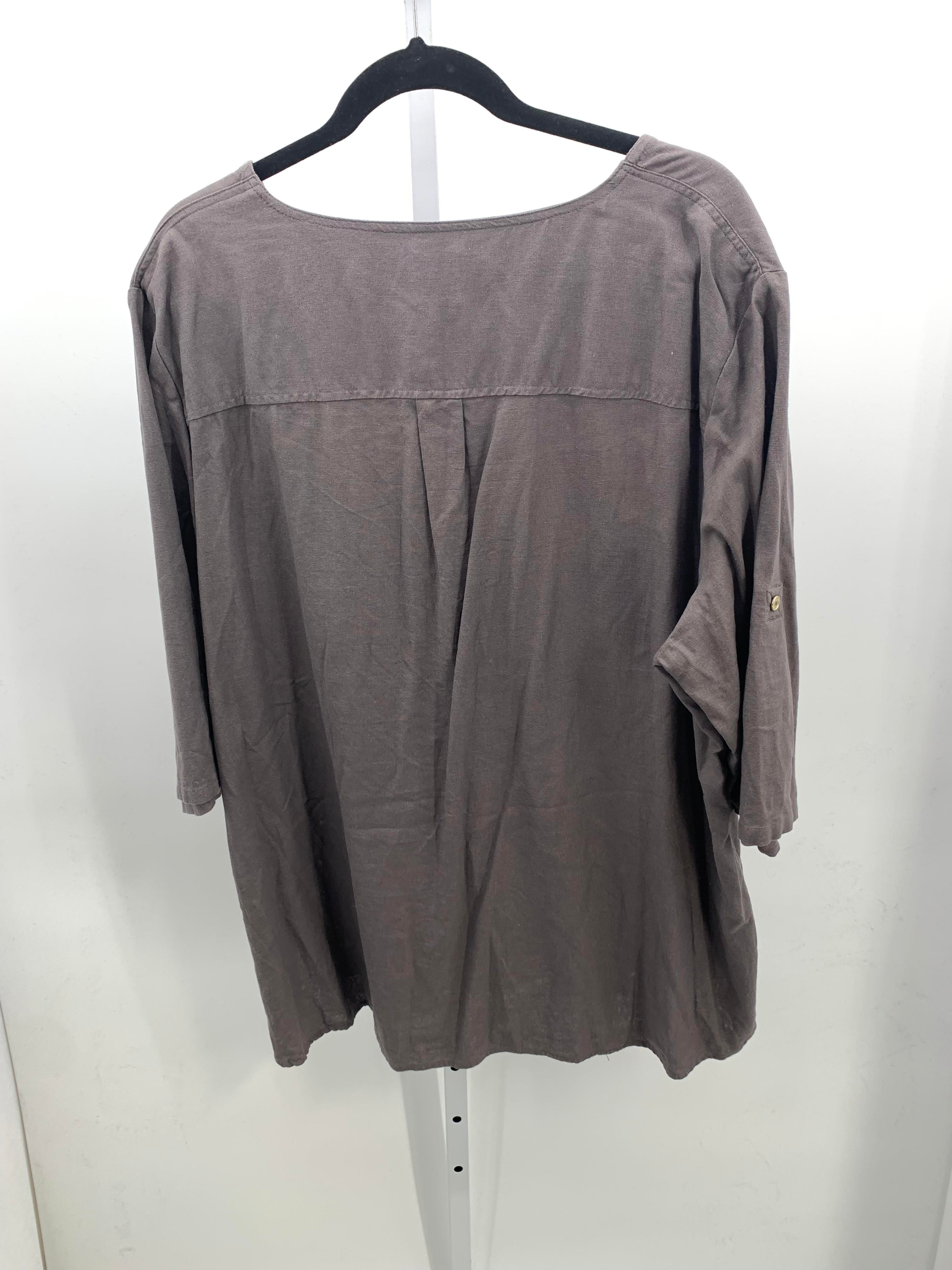 Anne Klein Size 3X Womens 3/4 Sleeve Shirt