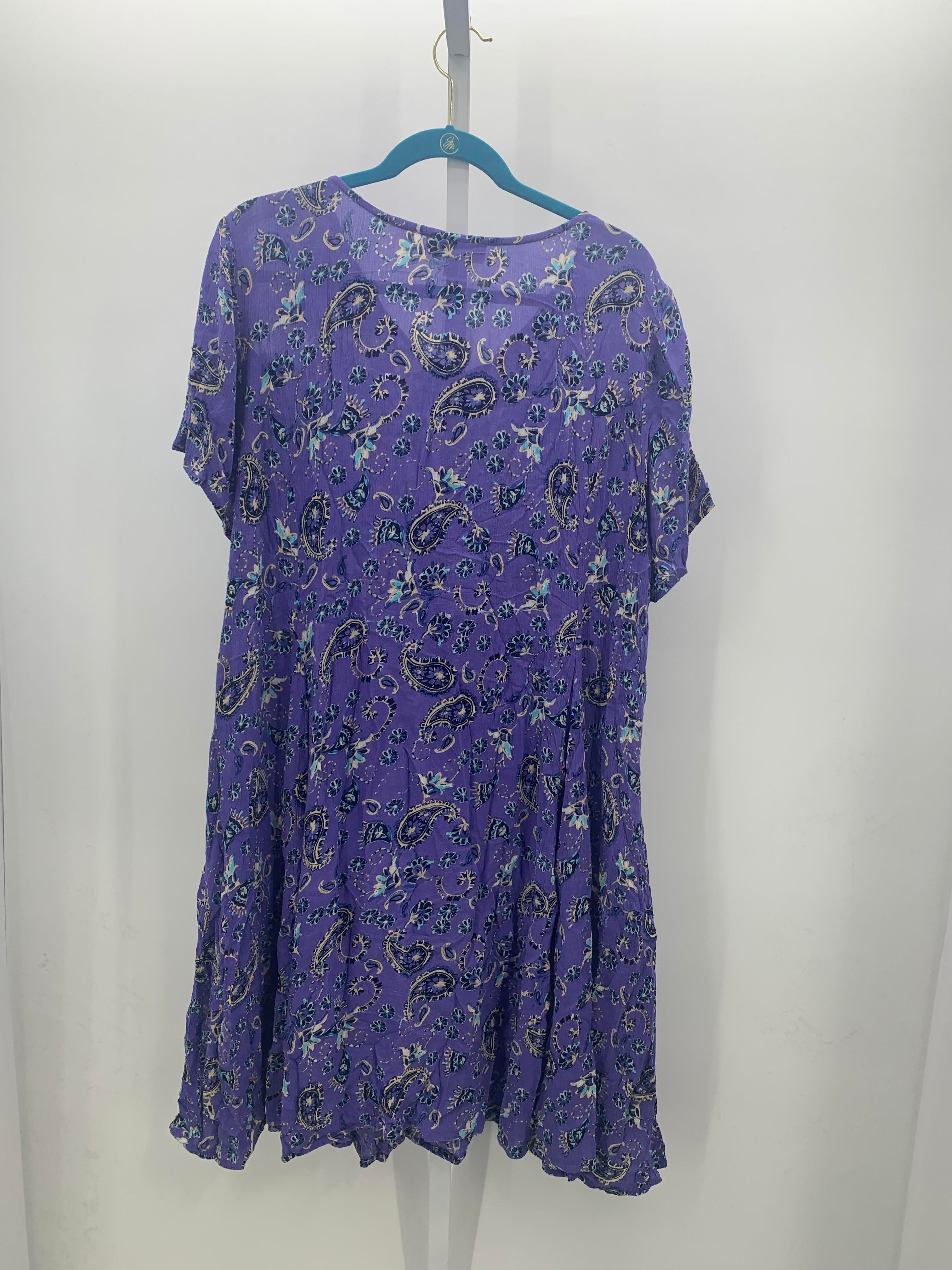Woman Within Size 20 W Womens Short Sleeve Dress