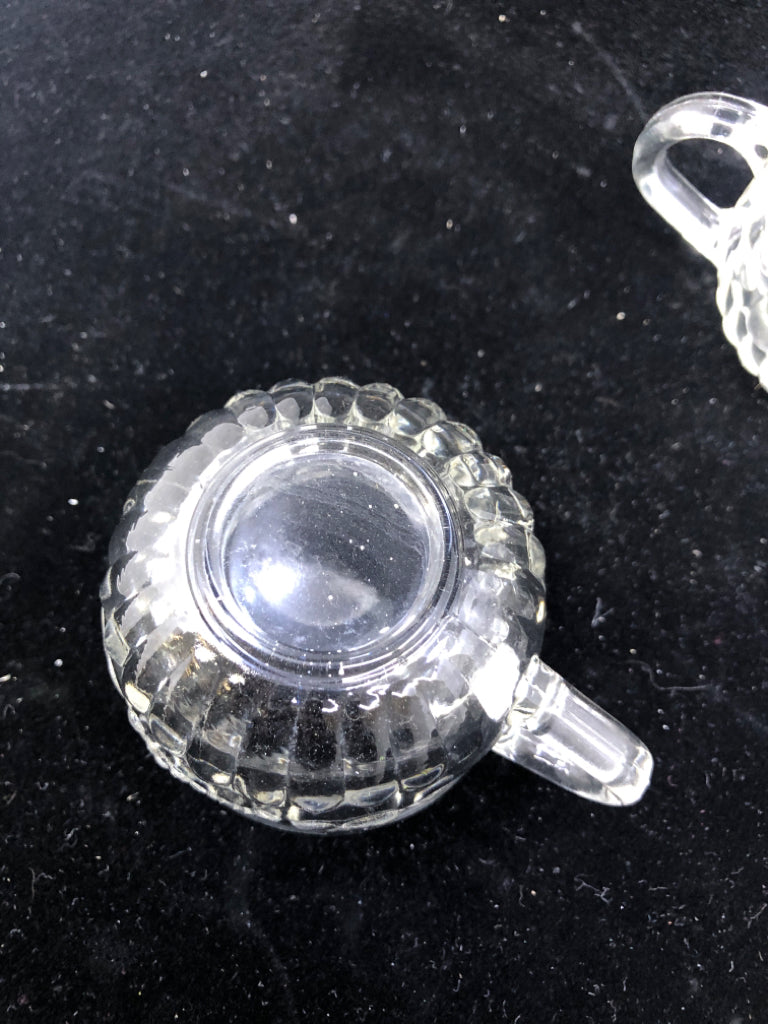 4 GLASS FRUIT CUT GLASS CUPS.