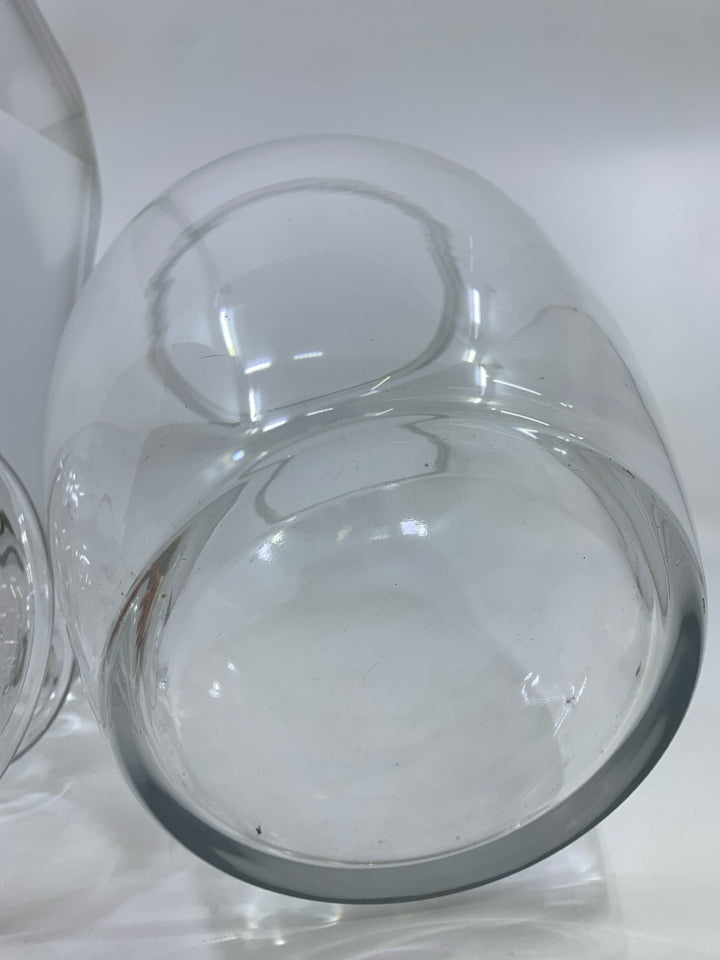 JUMBO CLEAR GLASS APOTHECARY JAR W/LID.