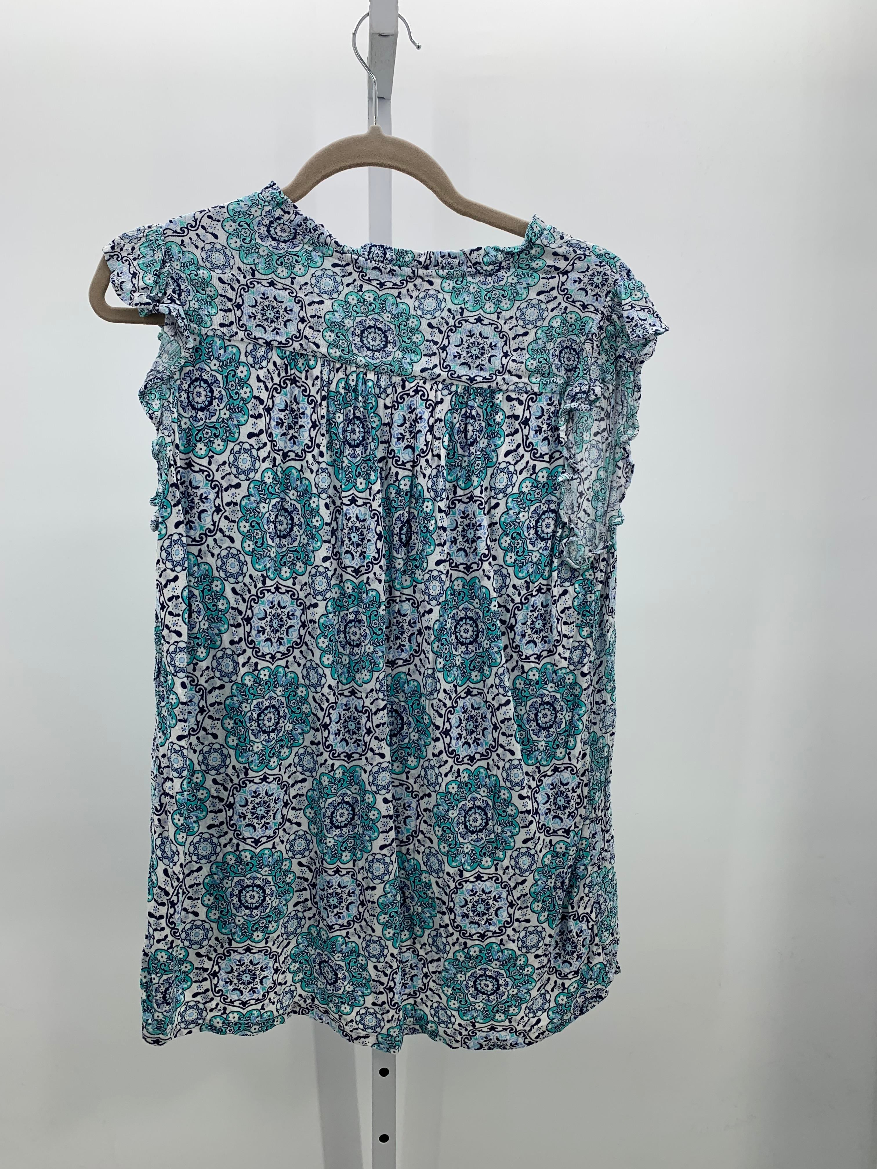Loft Size Large Misses Short Sleeve Shirt