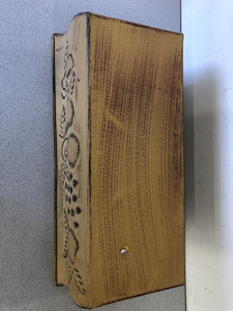 EMBOSSED FRUIT METAL PLANTER.