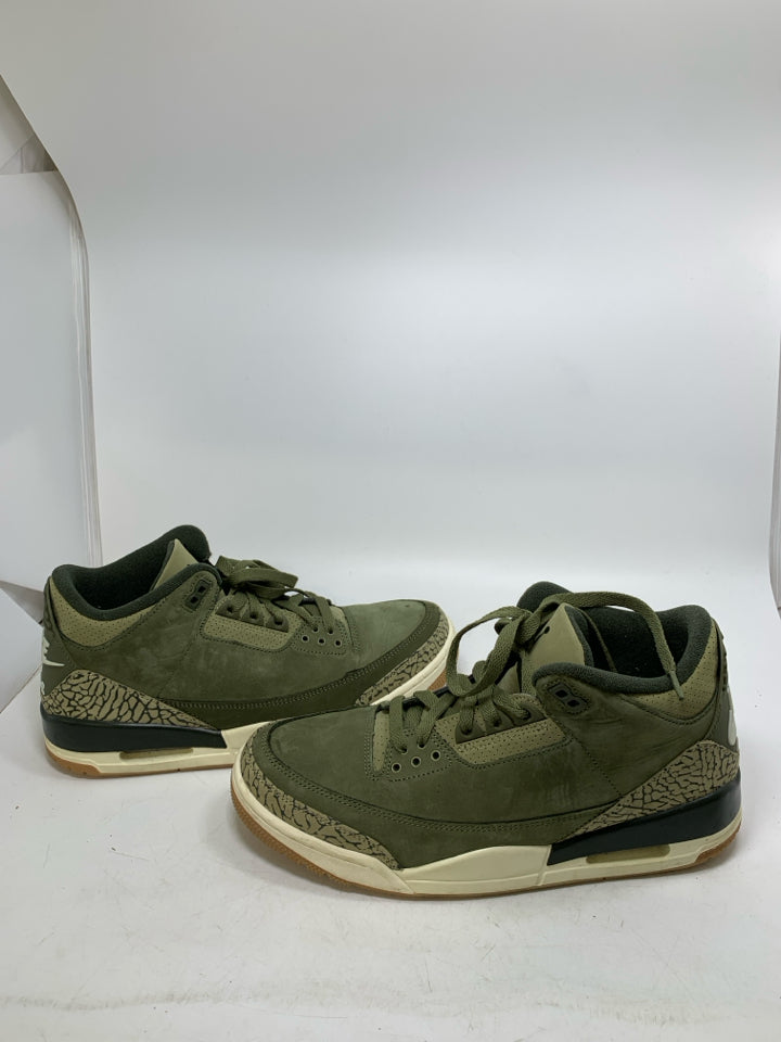 Air Jordans 3 Retro Family Affair Olive Green