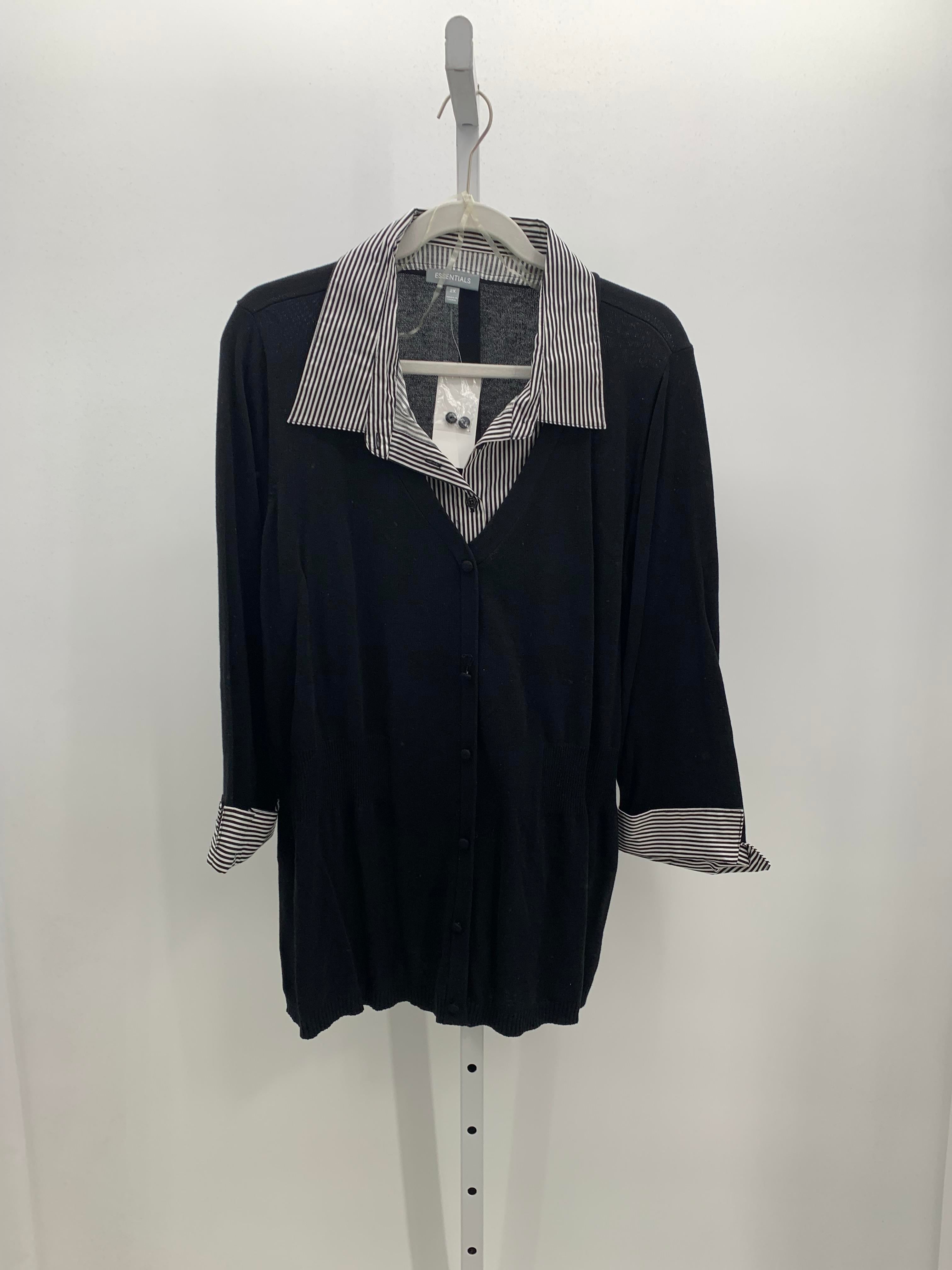 Essentials Size 2X Womens 3/4 Sleeve Sweater