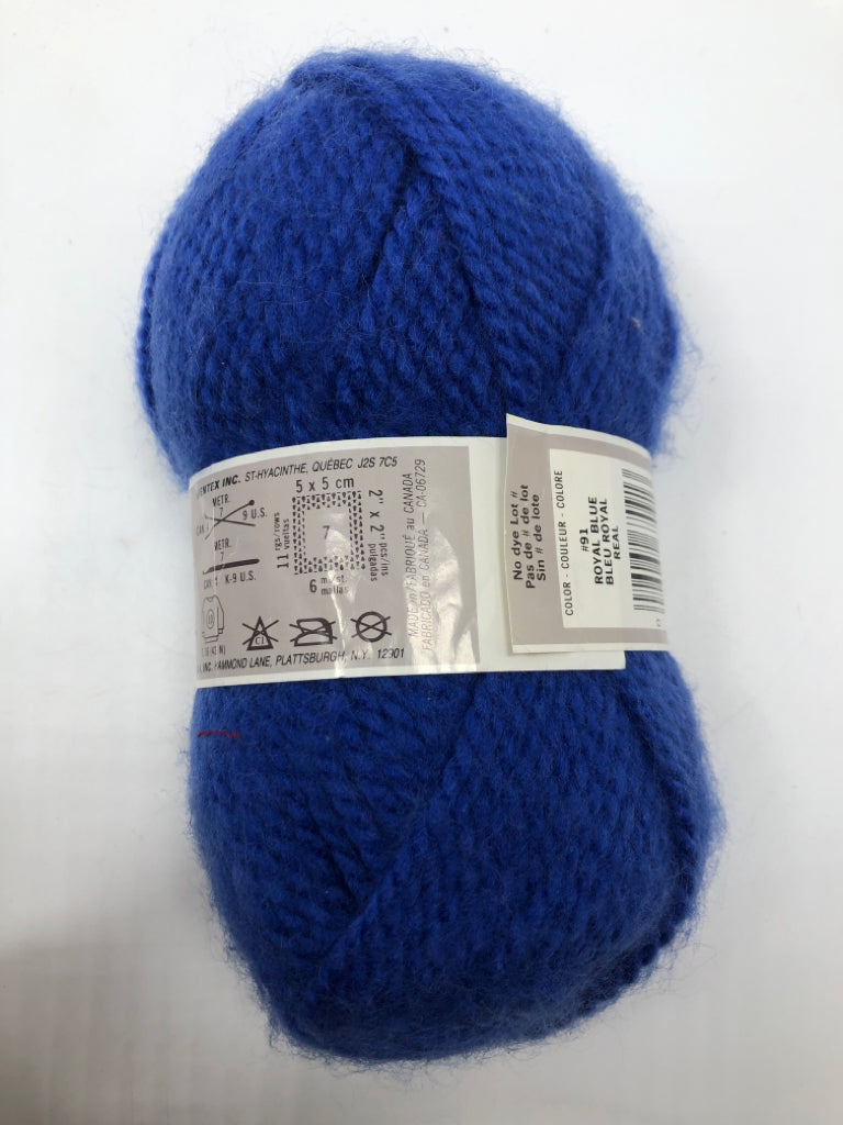 ROYAL BLUE YARN.