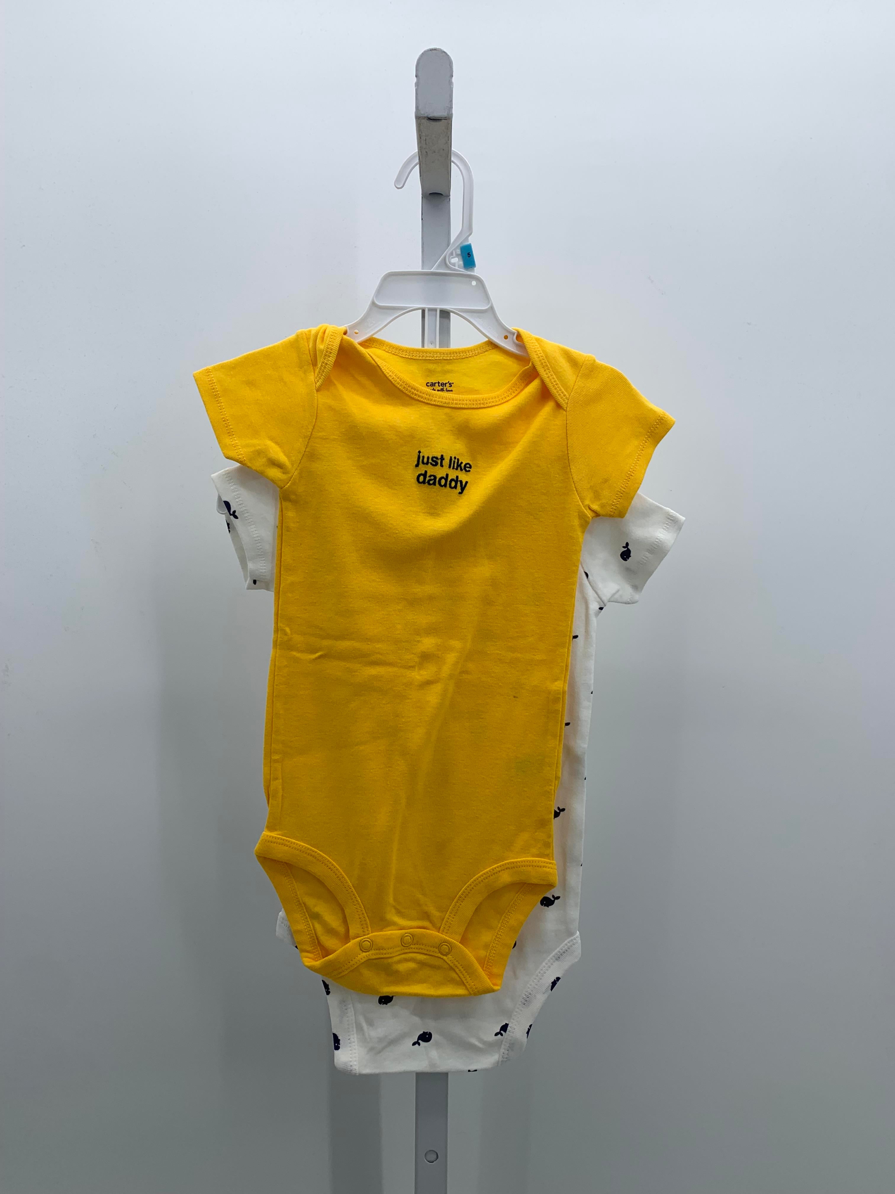 JUST LIKE DADDY TWO SHORT SLV ROMPER