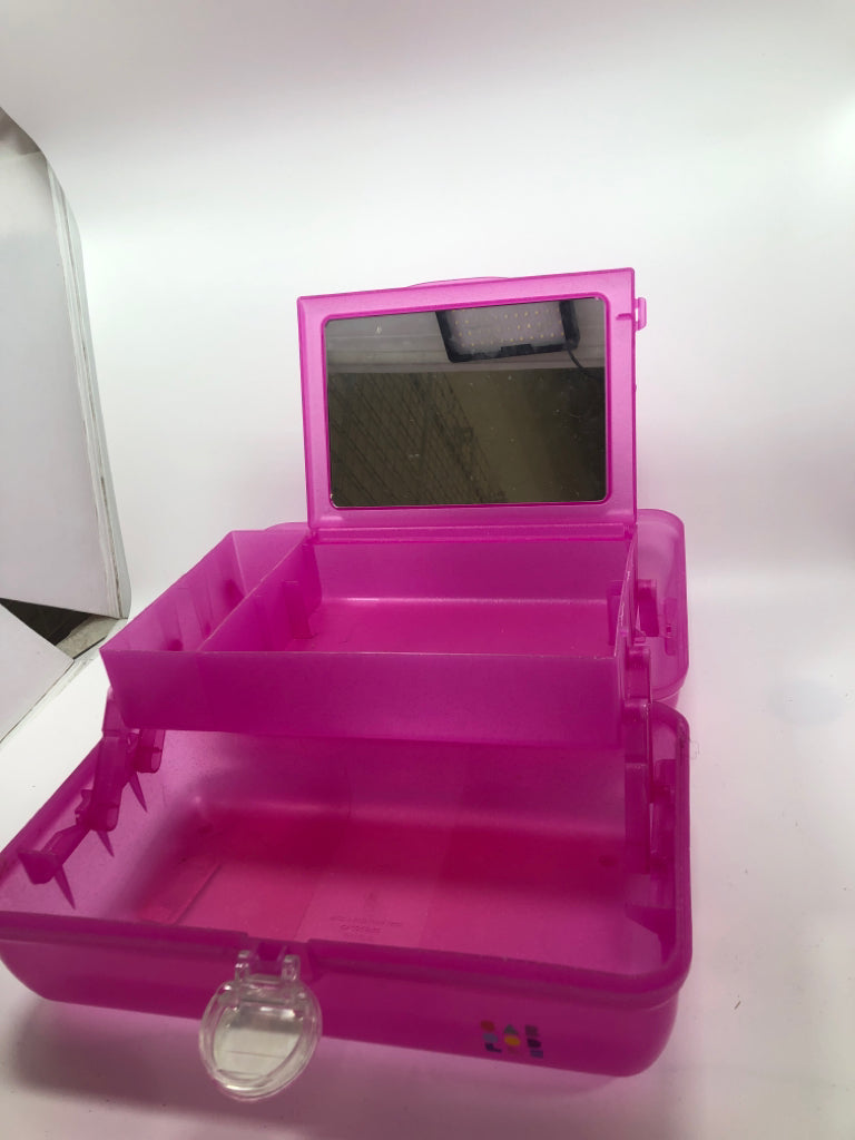 PINK GLITTER MAKEUP CASE.
