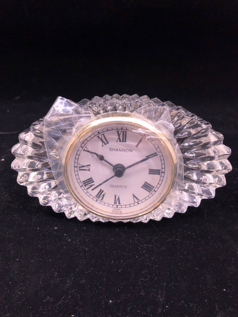 NIB SHANNON CRYSTAL CLOCK.